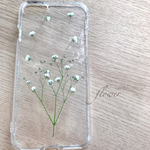 かすみ草のスマホケース