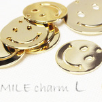 15mm【4個】SMILE＊にこちゃんチャーム-Ｋ28（L）《金色》