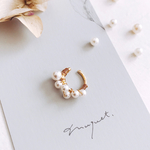 swarovski pearl イヤーカフ
