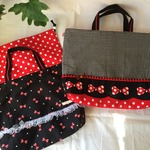 【ｆ様オーダー品】入園入学レッスンバッグ手提げ体操着入れミニーちゃん