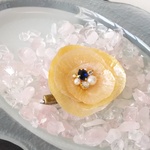 ☆送料無料☆キラキラ貝がらのお花を胸元に