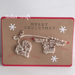 ハートとセーターのクリスマスカード BE