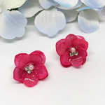 あじさい専門店  のラズベリー紫陽花ピアス