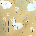 アメリカBirch プリントカットクロス Little-ホワイトバニー うさぎ