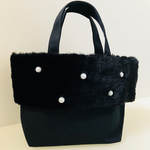 新作♡ ふわふわ バック BLACK  トートバック