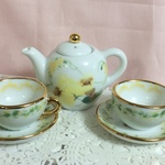 ミニチュア食器 　かくれんぼテディのお茶セット　2客組　