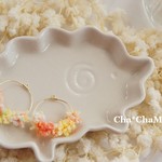 コットンキャンディ　の　毛糸　イヤリング or　ピアス