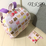 雨の日用ランドセルカバー ちょうちょピンク