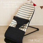 BabyBjorn ベビービョルン ベビーシッター　ハンドメイドカバー 　ネイビーデニム＆ベビーブルー・ボーダー