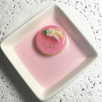 再販☆名前入り☆flower桃ケーキのアクセサリートレイ