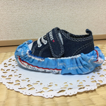  一足限定！靴カバー☆新幹線（青）