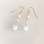 天然石【コロンとアイスラリマー】ピアス、イヤリング