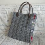 ＊＊kdys1015様専用＊＊＜ニット＞モチーフ＆模様編みのニットバッグ