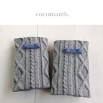 秋冬限定：４層構造サッキングパッド：よだれパッド：アラン風Wガーゼグレー