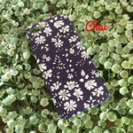 No.76 再入荷 受注製作 リバティ capel ネイビーのiPhoneケース 