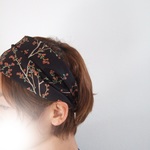 和風　和装にも**大人可愛い　南天の木　☆　ゆるターバン★　秋冬コーデのアクセントにも**