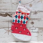 【sale】【数量限定】X'masブーツ＊クリスマス柄パッチ