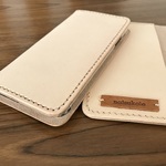 名入れ・ナチュラルヌメ　iPhone手帳型スマホケース