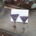 再販・刺繍とビーズの2WAYピアス