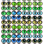 レジン封入シート.EYE.004-02キャッツアイ　ハガキサイズ