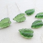 静寂の森　チェコビーズ　10X16mm 6個
