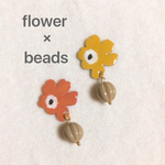 秋冬マリメッコ風×beads★イヤリング／ピアス