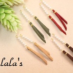 送料無料♪miniパールとスエード