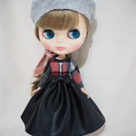ブライス、リカちゃんサイズレザー風ワンピース