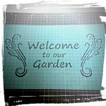 ステンシルシート welcome to our garden