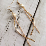 コットンパールとsimple  longstick chain