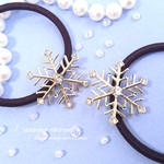 雪の結晶♡スワロフスキーのキラキラ可愛いヘアゴム