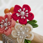 〈つまみ細工〉ハンドメイドかんざし髪飾り梅/桜