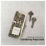 「森柄コーデュロイ」うふふさんのがま口4連キーケース