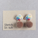 candy×fur刺繍ピアス