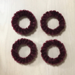WOOL KNIT WINE RED RING FOOP PARTS