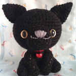 オープン１周年記念 半額セール / 50% OFF SALE / 猫のあみぐるみ　＊黒ねこ＊