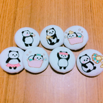 【送料無料】おふろパンダの缶バッジ