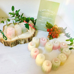 ＊送料無料＊クリスマスカラーのキラキラカヌレ型キャンドル【1セット3個入り】★2セット目からは350円♪★