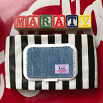 おしりふきポーチ＊ストライプ×デニム