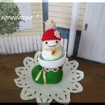 ミニサンタブーツ雪だるまちゃん🎄