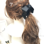 SALE！！ブラックリボンとコットンパールバナナクリップ7