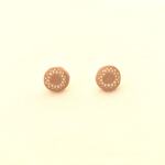 ピアス★ピンクベージュ004(樹脂ポスト＆樹脂キャッチ)