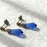 再販×17  夜の魔術部 青ガラス シャンデリア ピアス