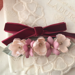 sale**ふたつset☆プチリボンバレッタ＆ローズバレッタ　red