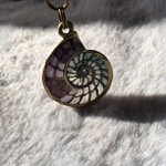 ＊FOR SALE＊虹色アンモナイト　紫1