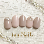 肌馴染み抜群❤︎シンプル上品ネイルチップ/付け爪 