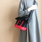 メッセンジャーＳ　クロ×アカ　帆布