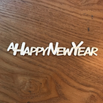  [A Happy New Year/Bロング]タイトルチップボード（2個入り）