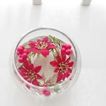 水♡に浮くリース クリスマスコーディネートに