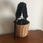 ＊値下げ現品限り＊メイプルブラウン バケツ型カゴバッグ